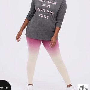 Torrid Ombré Multi Color Leggings Athleisure Gym Yoga Athletic Casual Modern